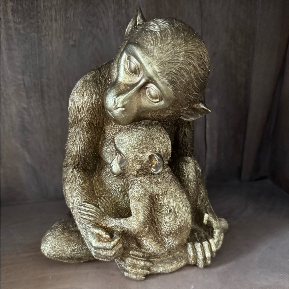 Gold Monkey statue / home decor / home accents / monkey